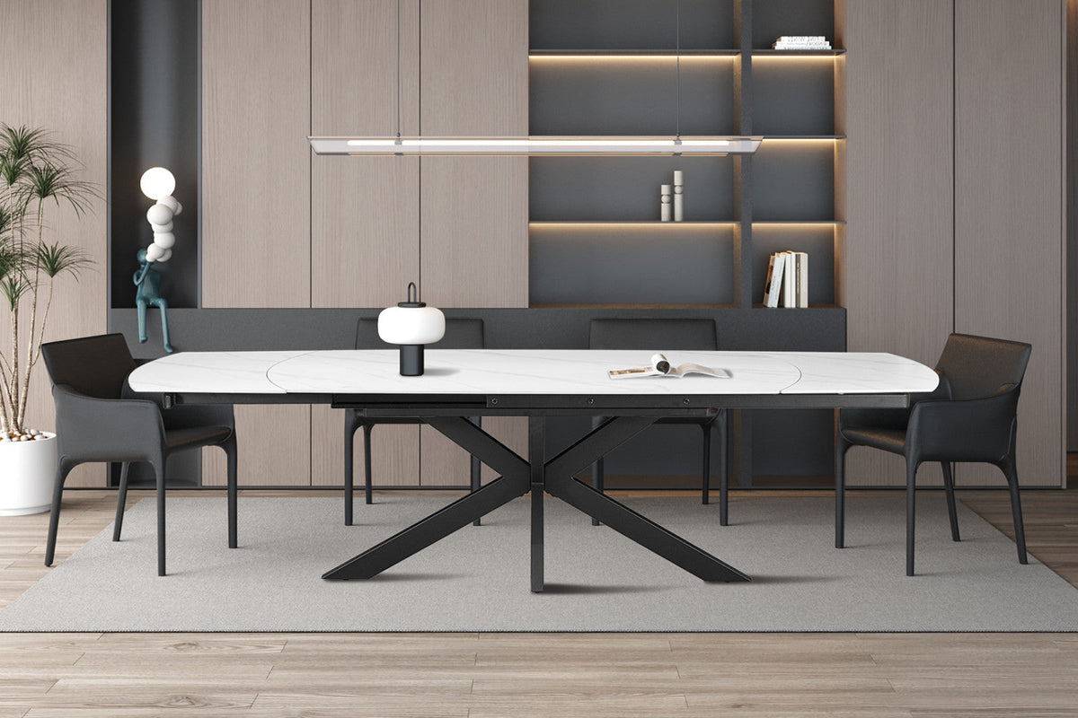Table extensible Ares – Blanc – vue 2