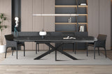 Table extensible Ares – Noir – vue 3