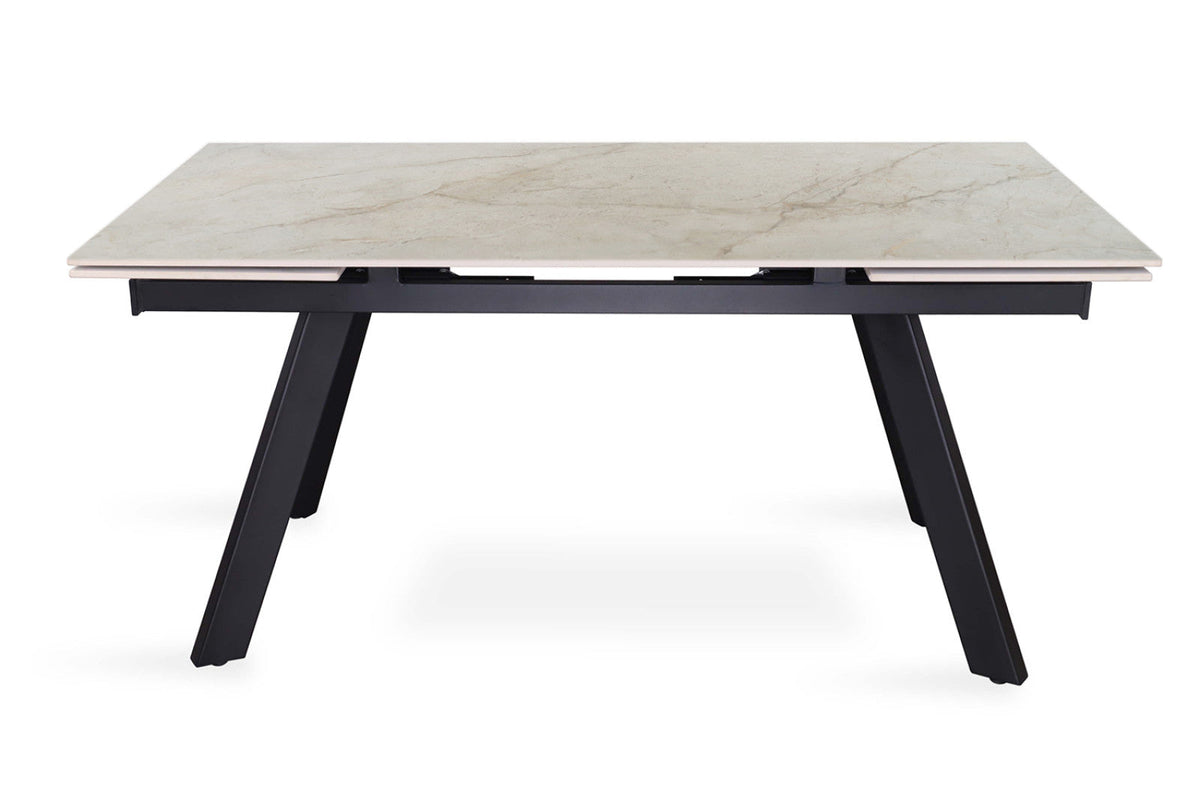 Table extensible Hera – Shakespeare beige brillant – vue principale