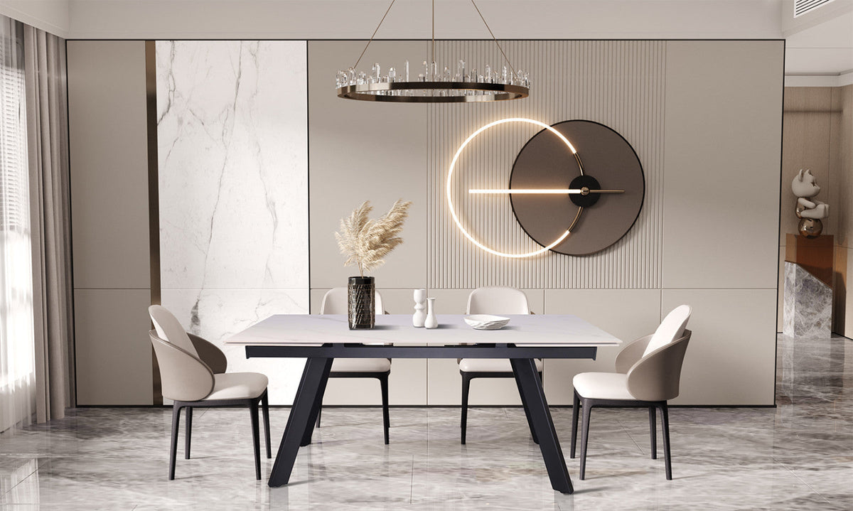 Table extensible Hera – Blanc – vue 2