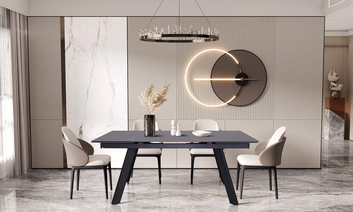Table extensible Hera – Noir – vue 2