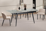 Table extensible Hero – Gris italien – vue 2