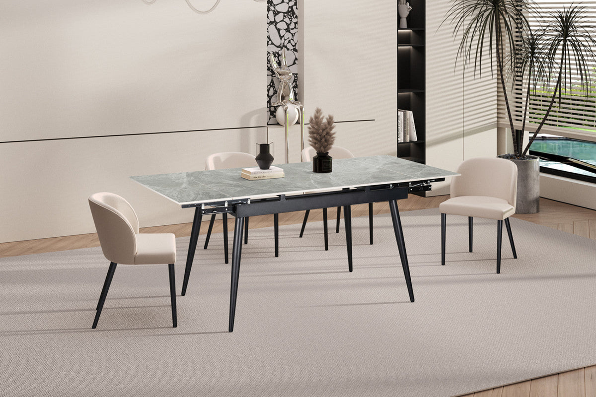 Table extensible Hero – Gris italien – vue 3