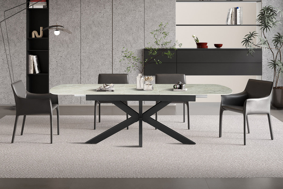 Table extensible Hestia – Beige brillant – vue 2