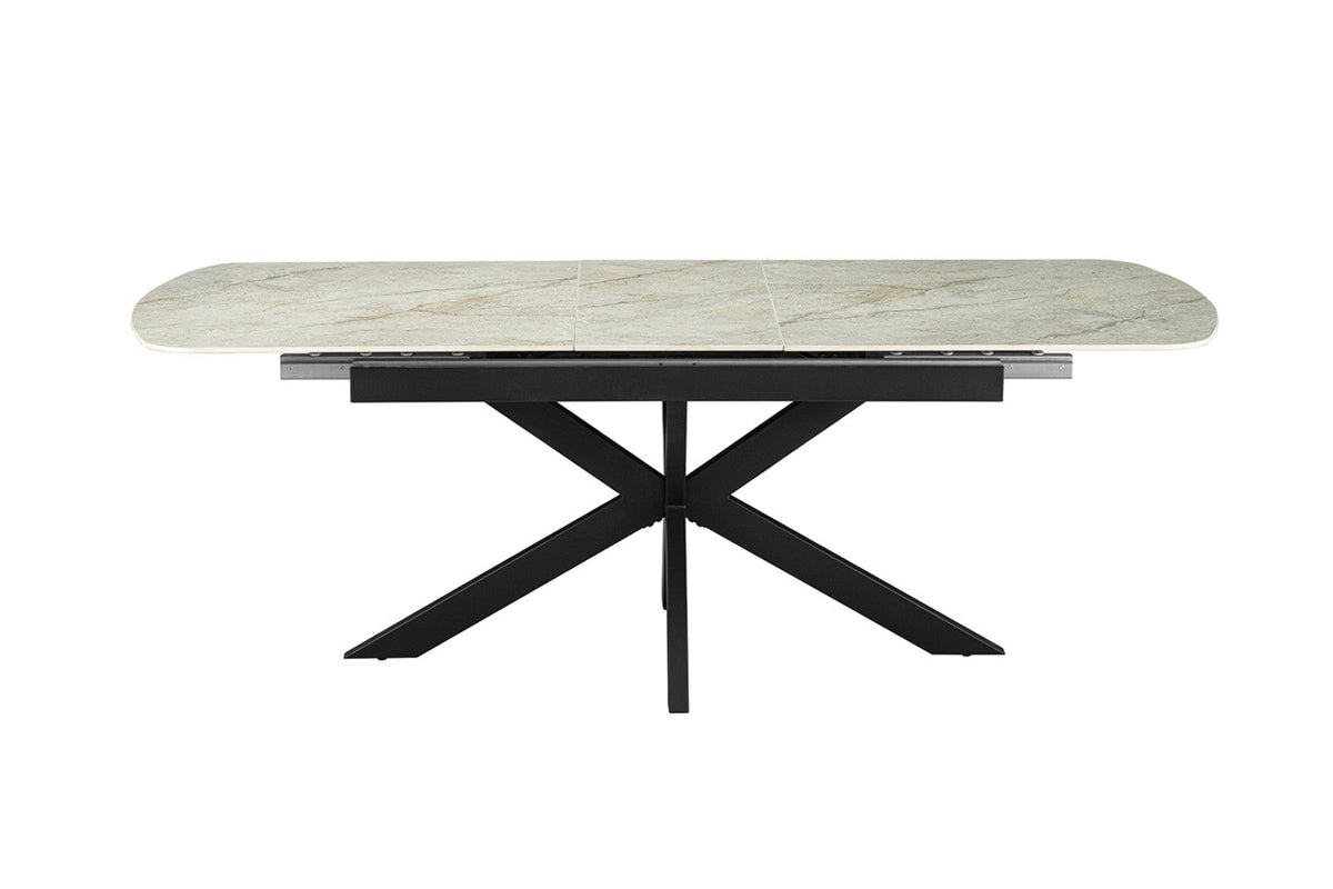 Table extensible Hestia – Beige brillant – vue principale