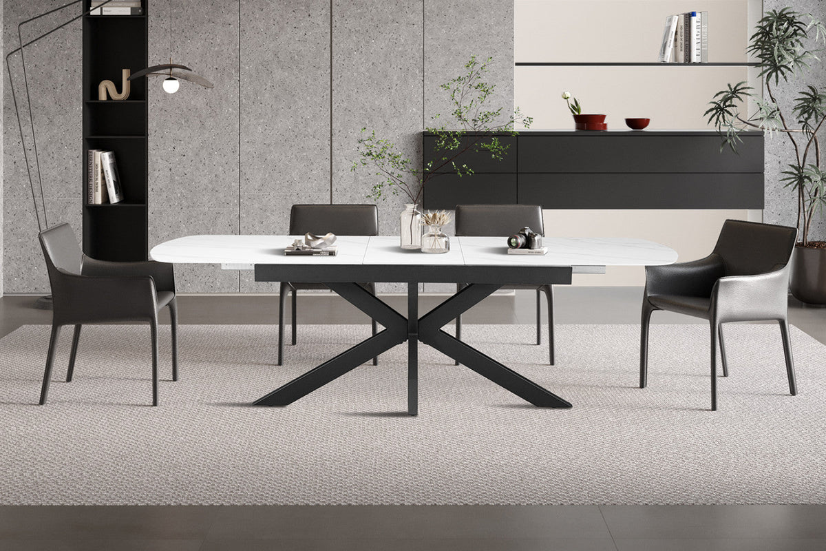 Table extensible Hestia – Blanc – vue 2