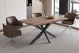 Table extensible Kos – décor brun foncé – 160/200 cm