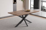 Table extensible Kos – décor brun foncé – 160/200 cm