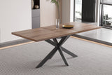 Table extensible Kos – décor brun foncé – 160/200 cm