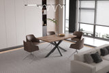 Table extensible Kos – décor brun foncé – 160/200 cm