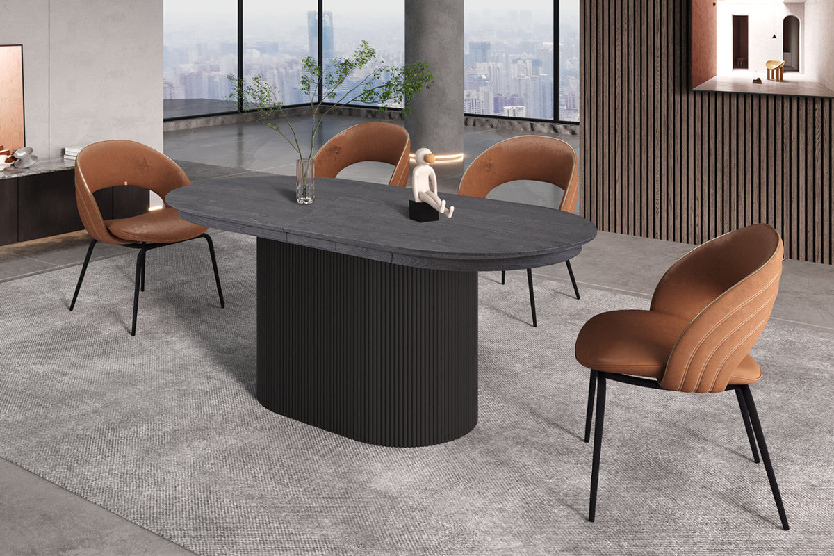 Table extensible Lagos – Brun foncé – vue 3
