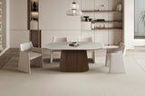 Table Vigo – Chêne foncé · Shakespeare beige – vue 3