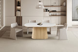 Table Vigo – Chêne naturel · baroque gris – vue 2